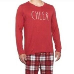 Rea Dunn Red Long Sleeve Men Pajama Top
